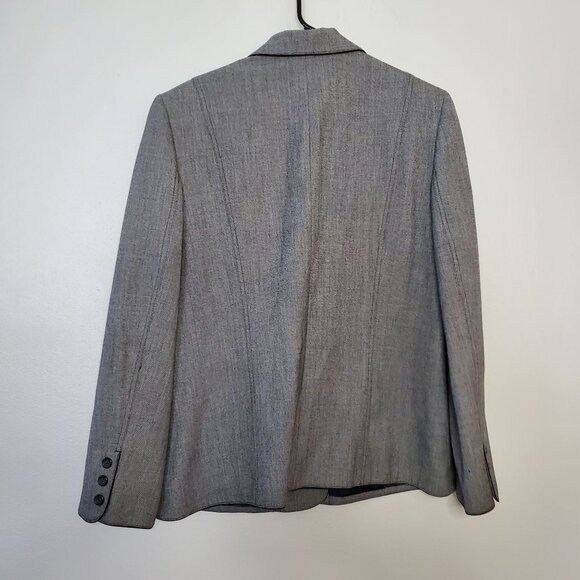 Norton McNaughton Womens Gray Stretch Blazer Jacket With Button Front & Pockets - Picture 2 of 7